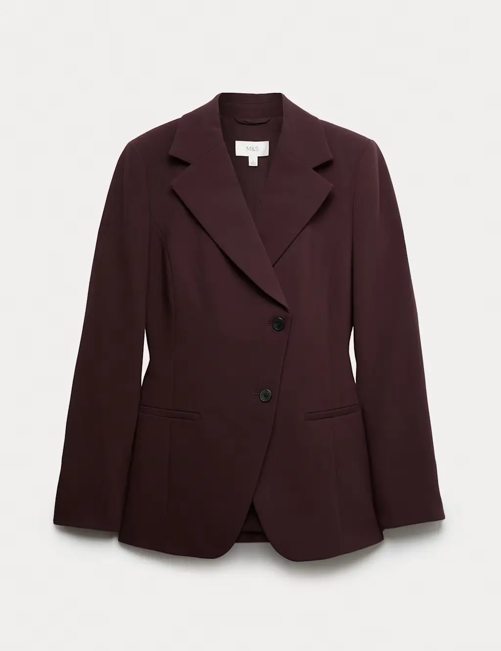 Raisin-coloured asymmetric blazer