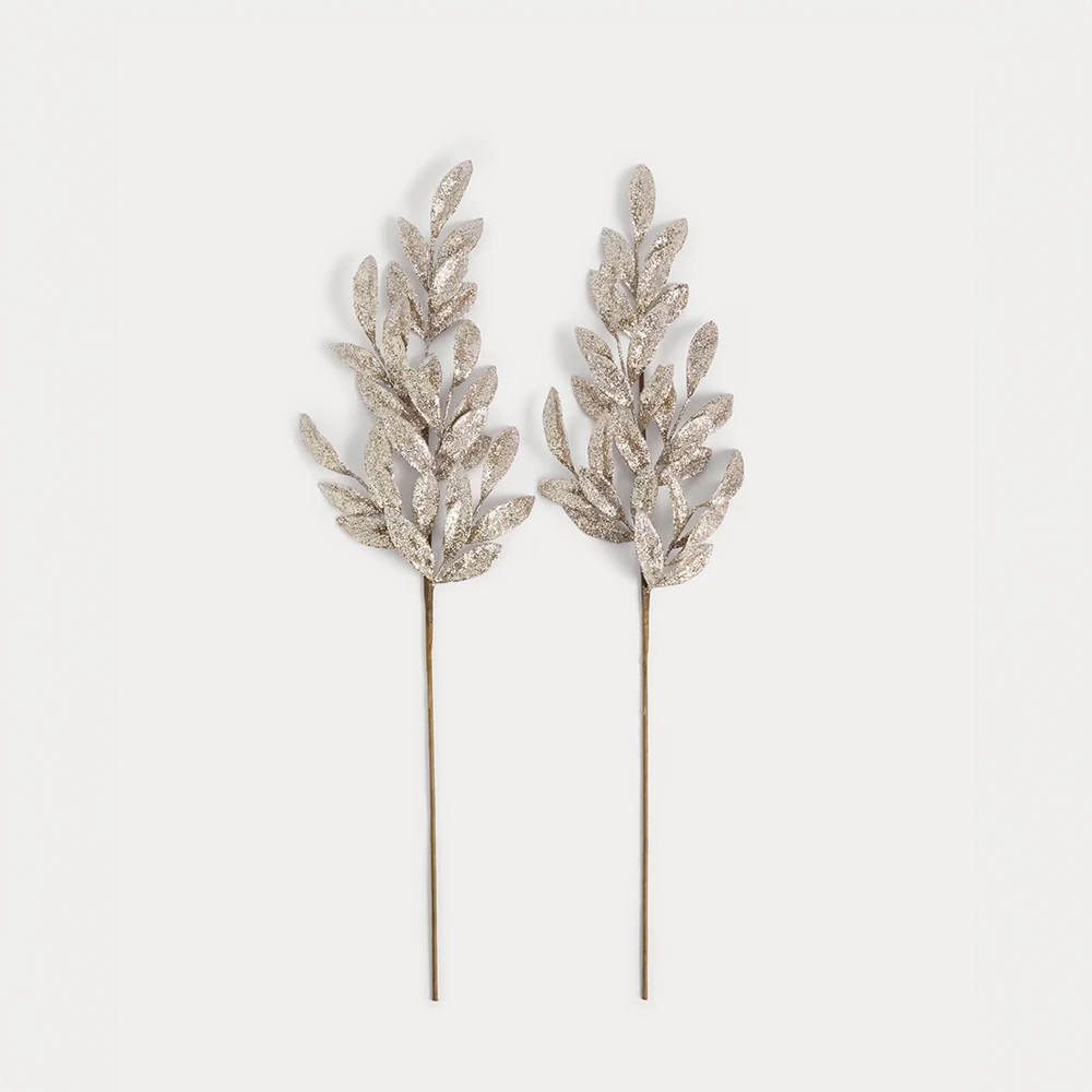 Gold glitter Christmas tree picks