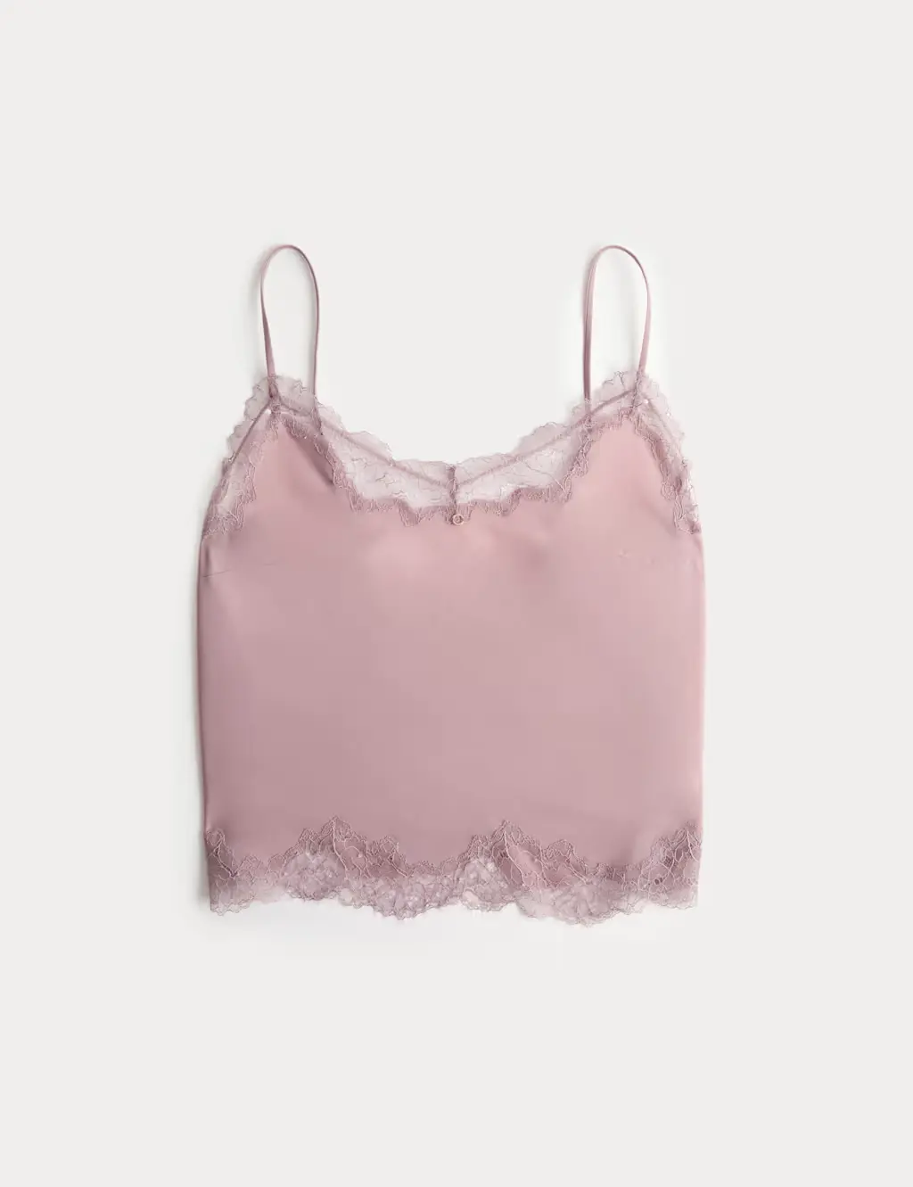 Pink satin camisole