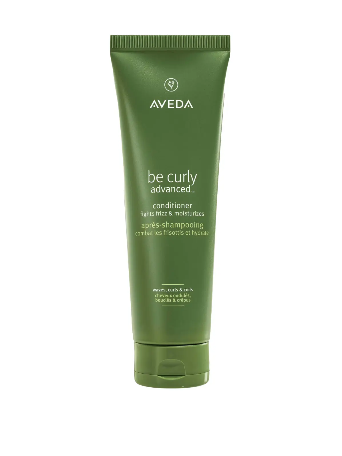 Conditioner for curly hair in green tube