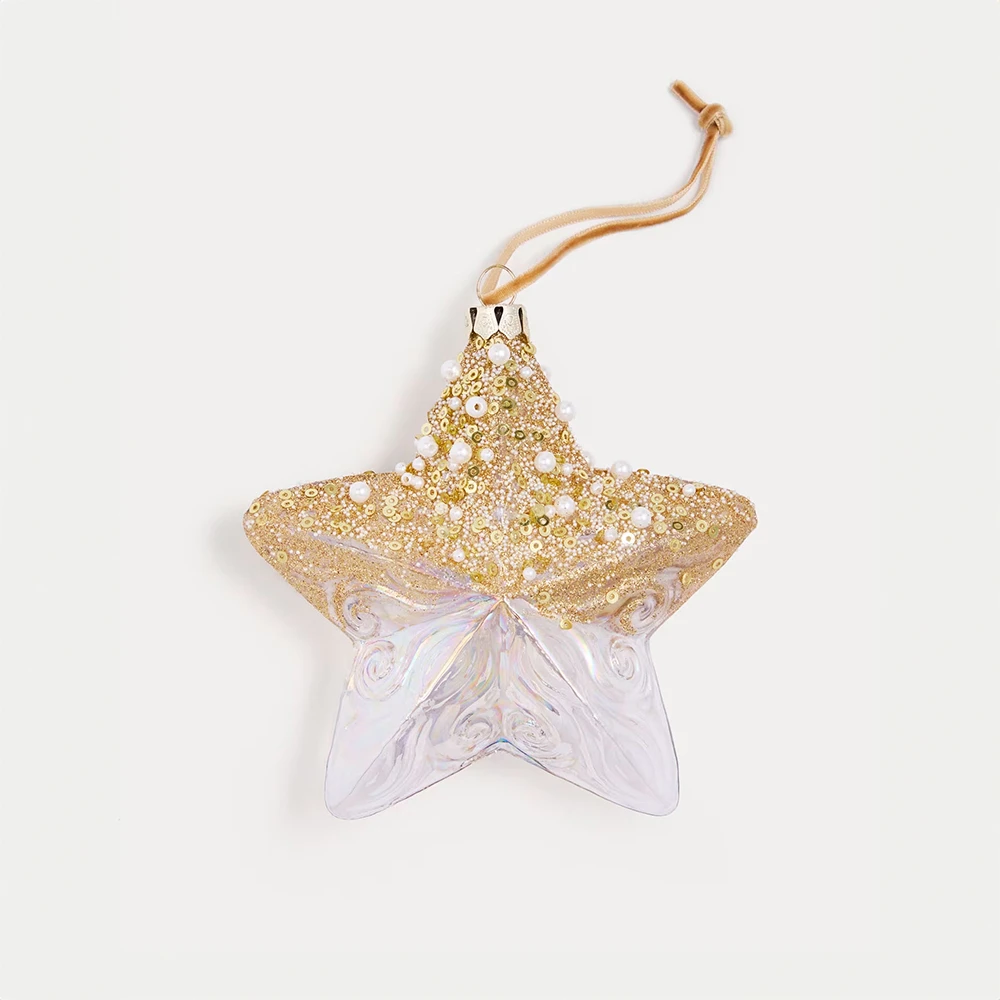 Embellished star Christmas tree decoration