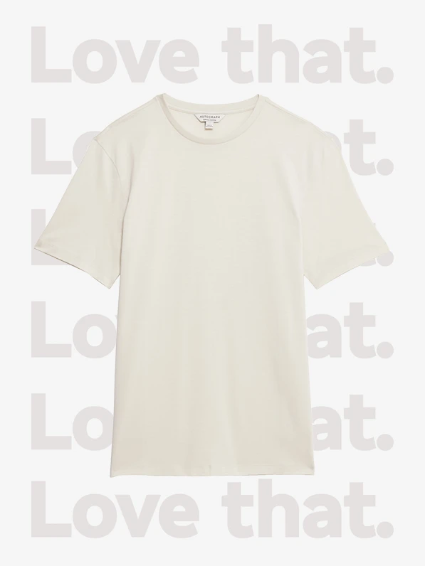 Autograph men's white T-shirt