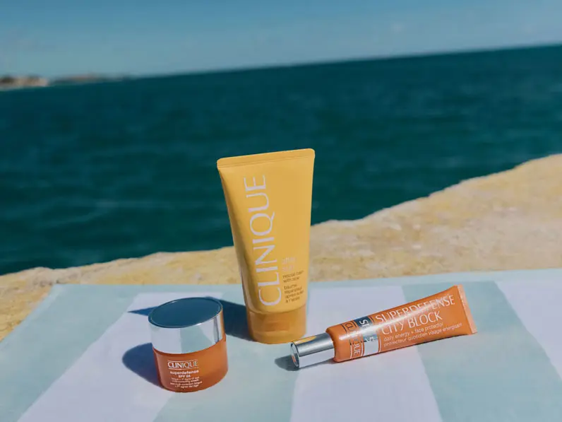 A selection of Clinique suncare products