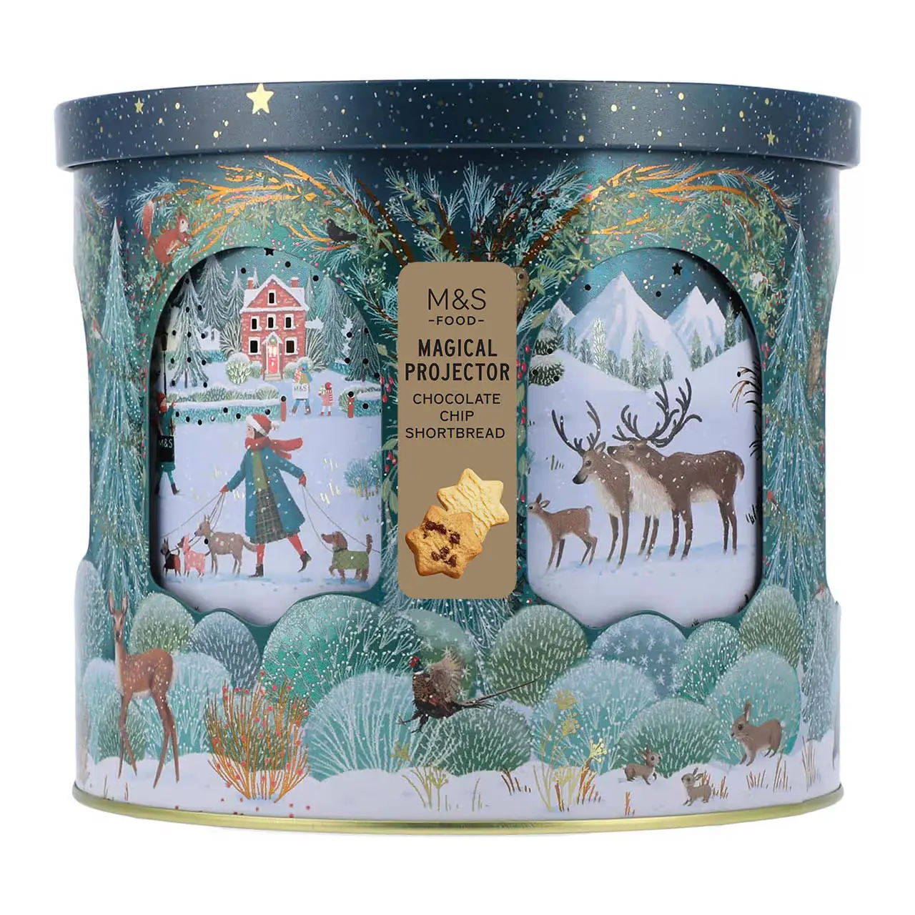 Magical Projector Chocolate Chip Shortbread Biscuit Tin