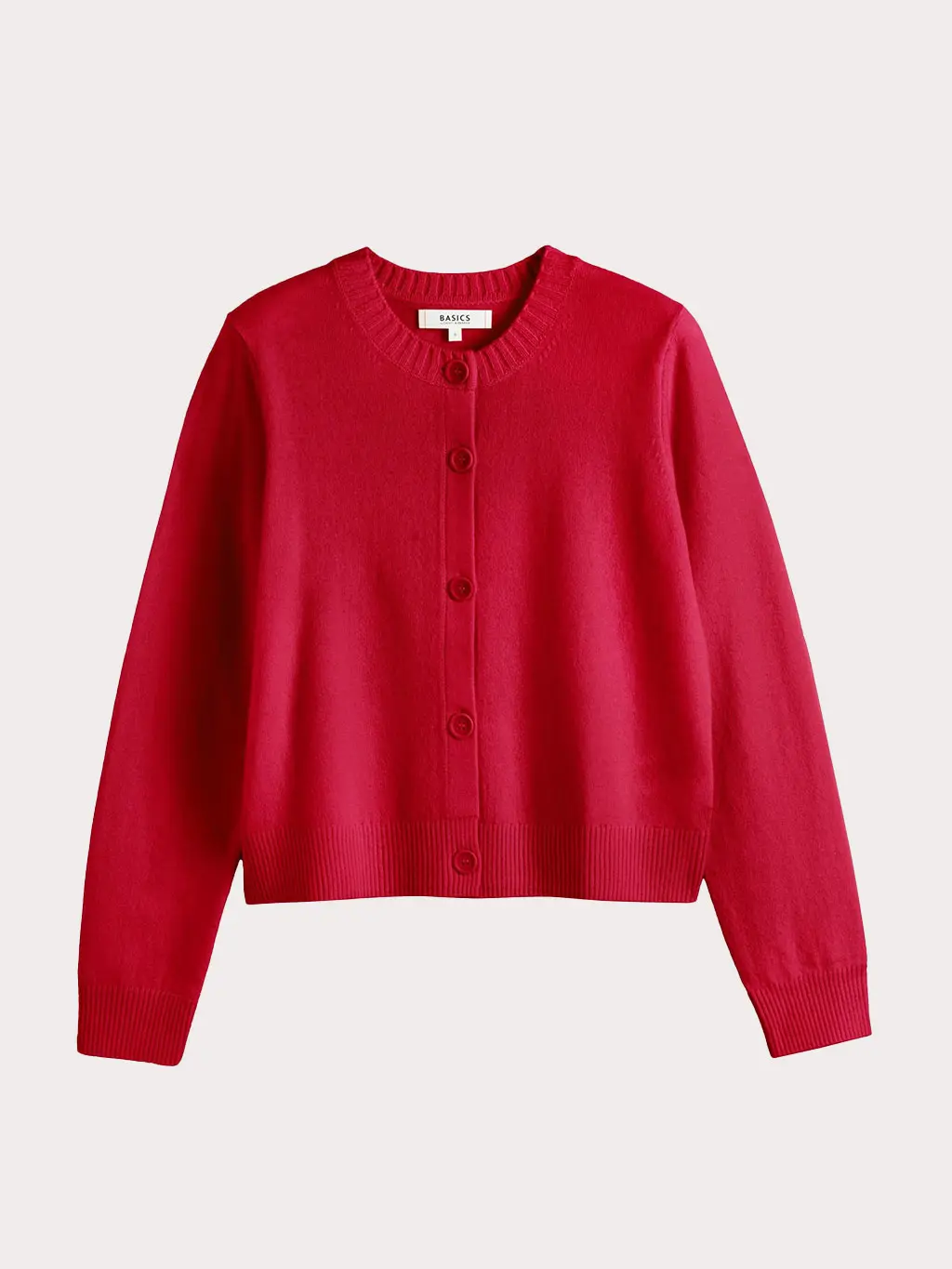 Red cashmere cardigan