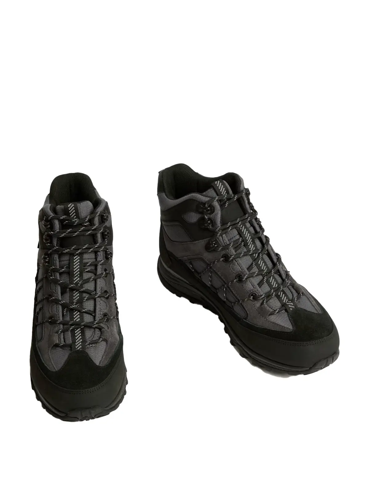 Pair of black walking boots