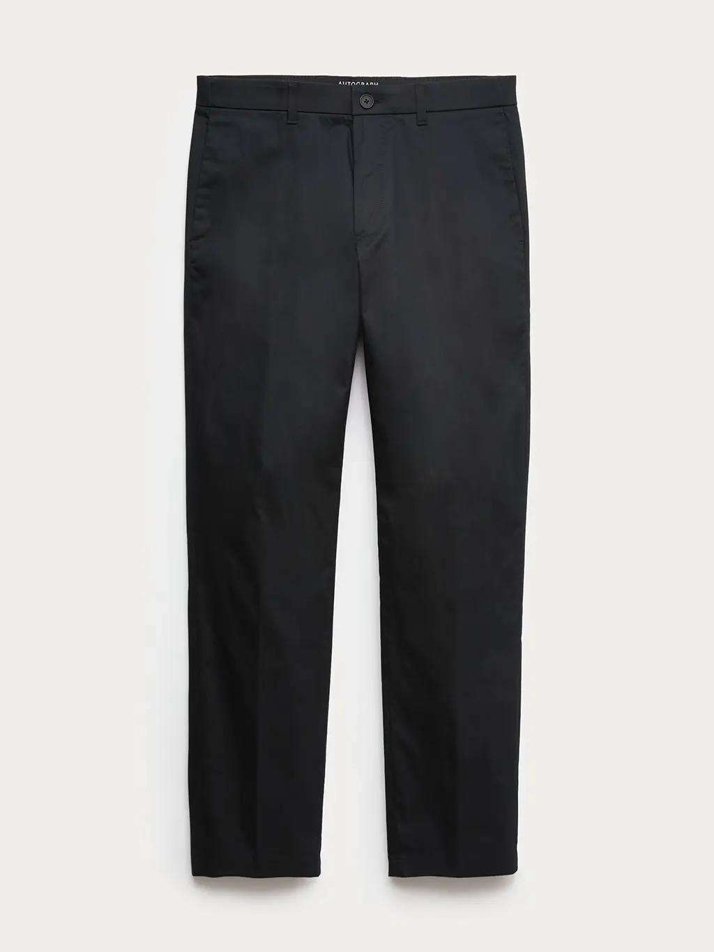 Black regular-fit chinos