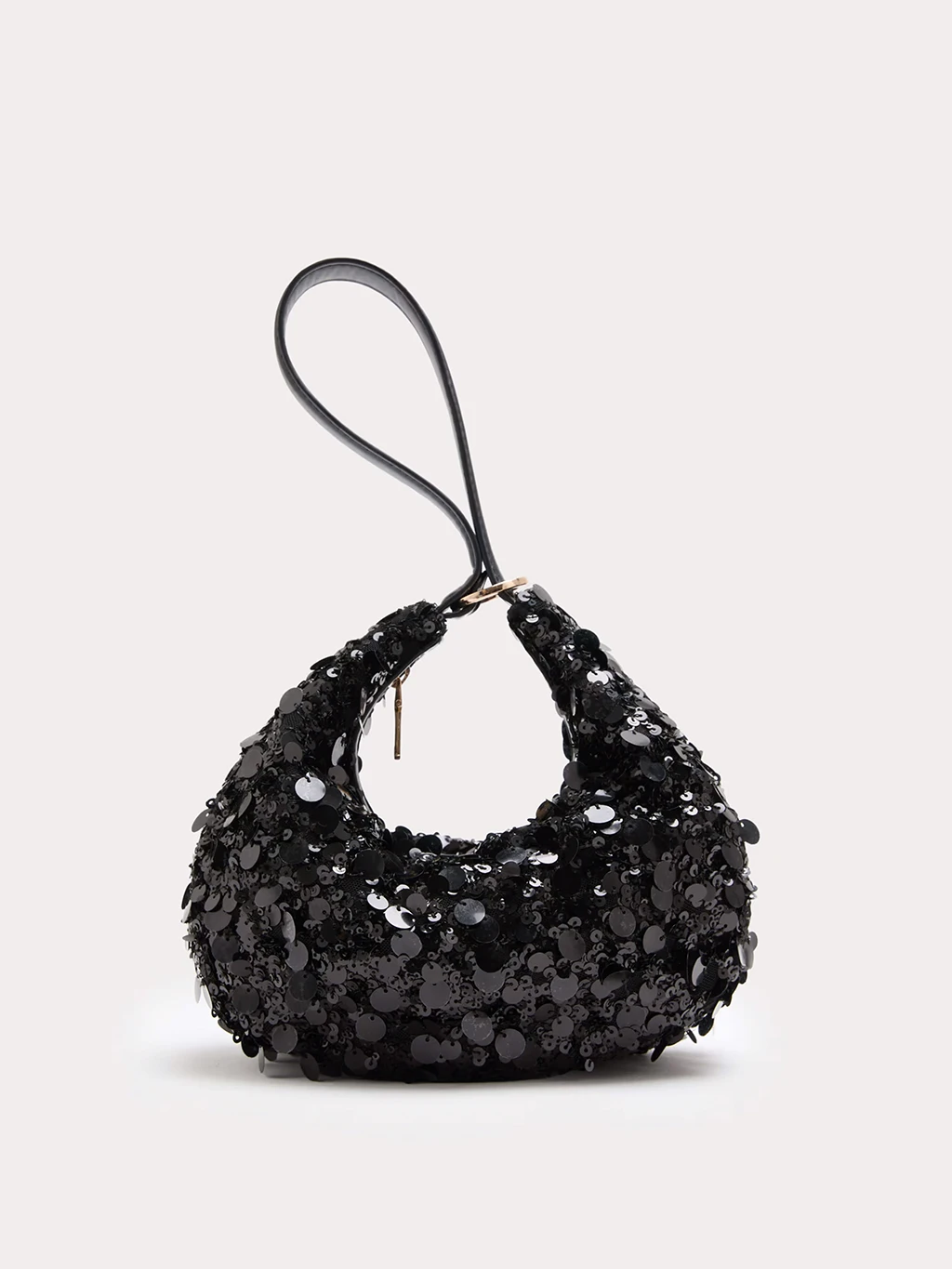 Black sequinned grab bag