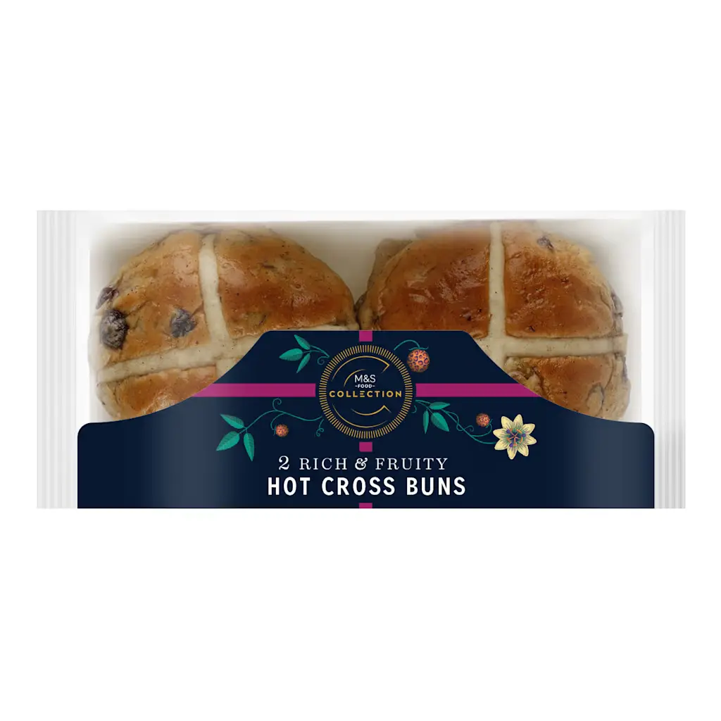 Rich and fruity hot cross buns