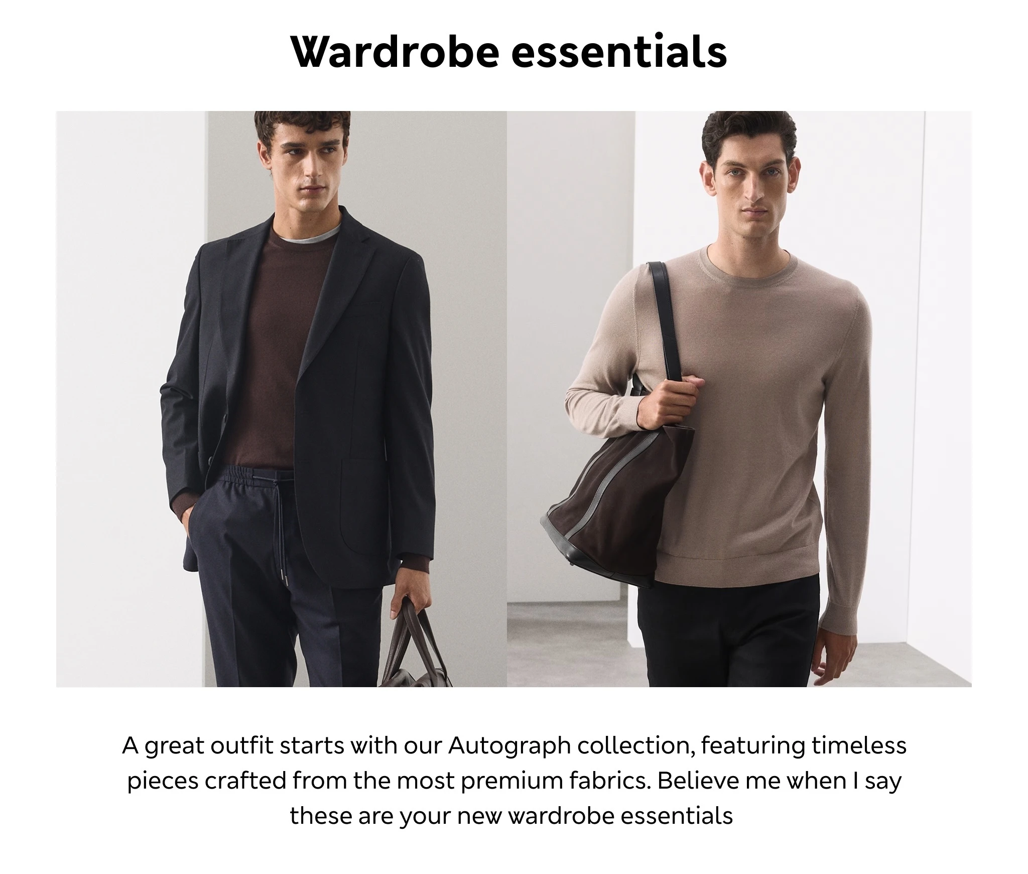 Menswear wardrobe essentials at M&S
