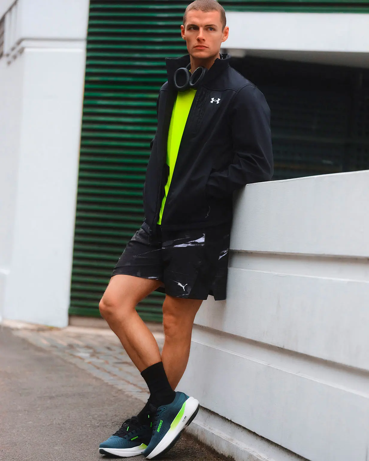 Man wearing sportswear brands at M&S