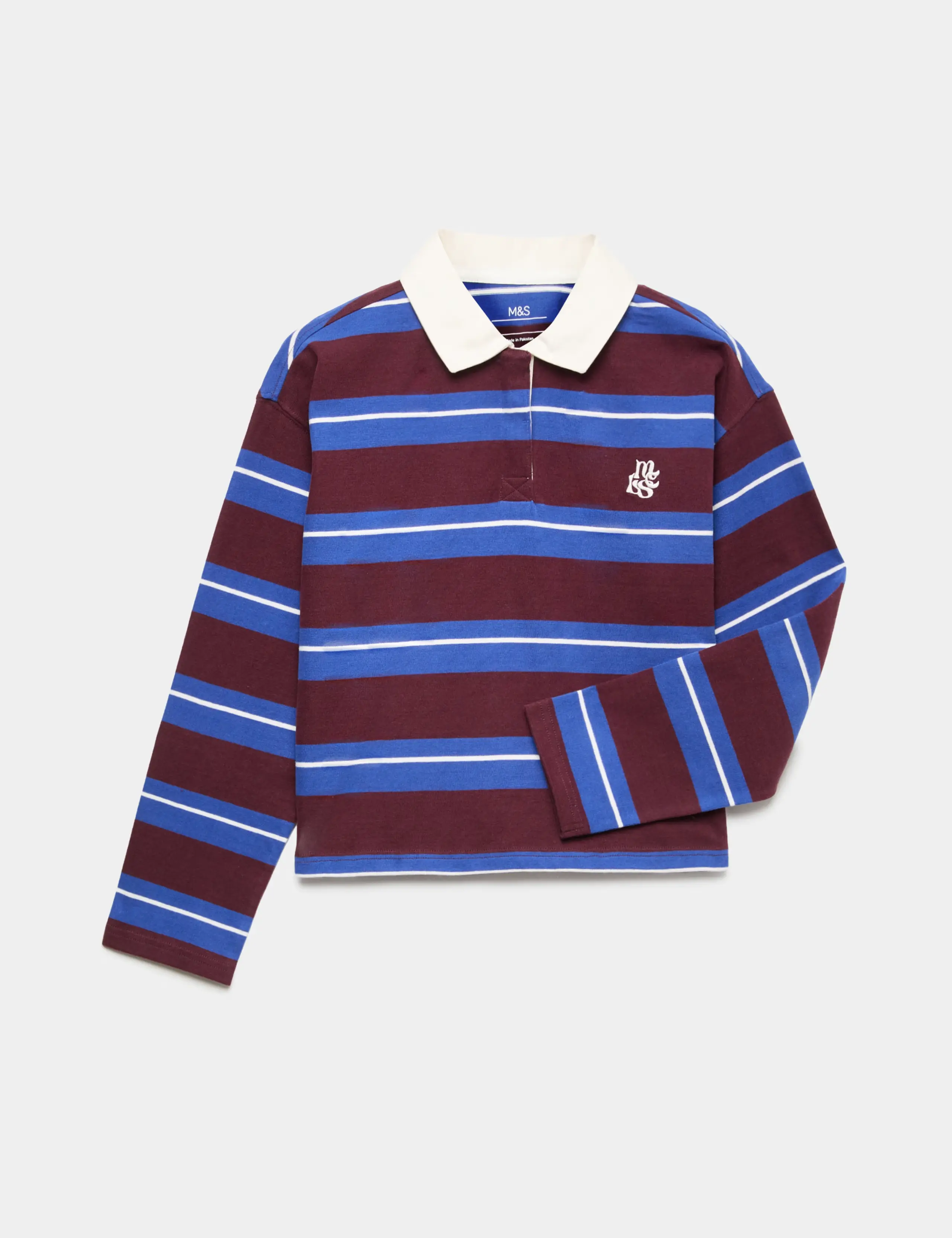 Pure Cotton Striped Rugby Top 