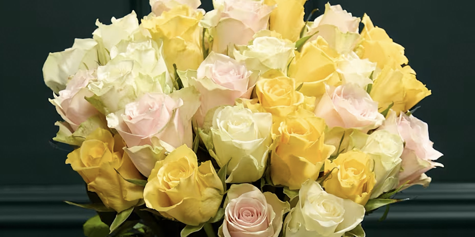 White & yellow bouquets