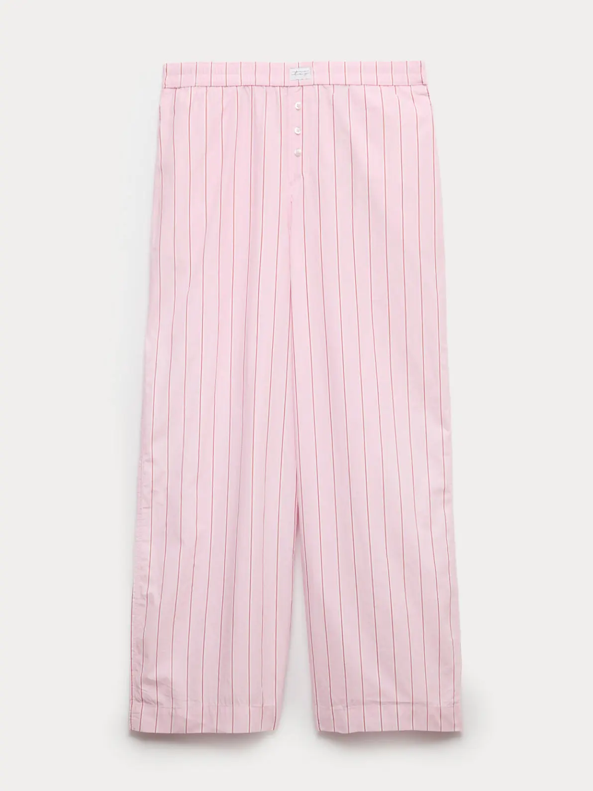 Pink striped wide-leg trousers