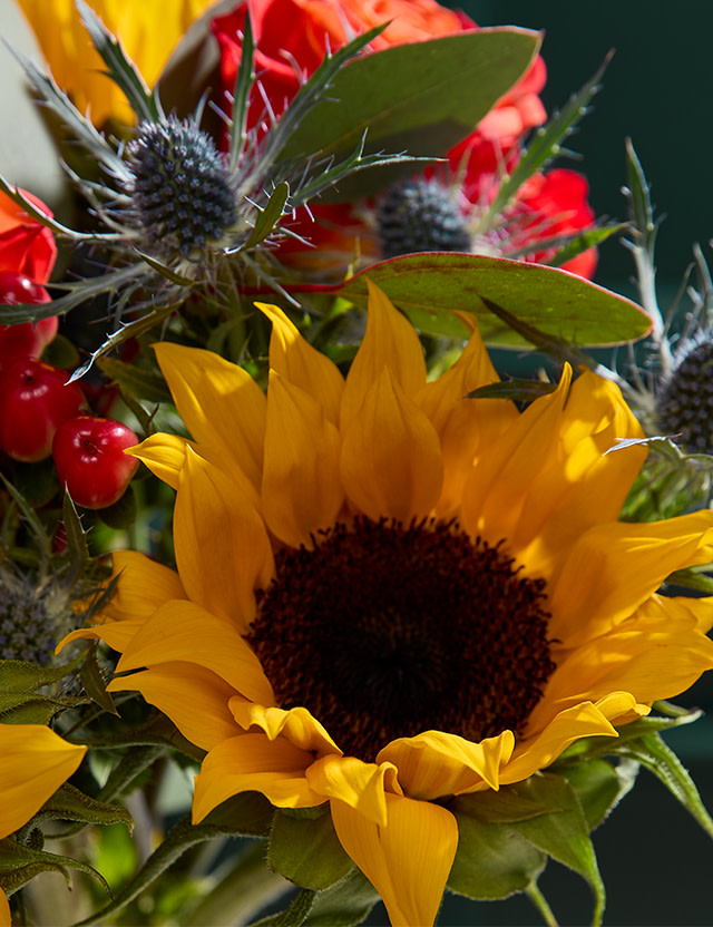 Sunflower & Hypericum Bouquet
