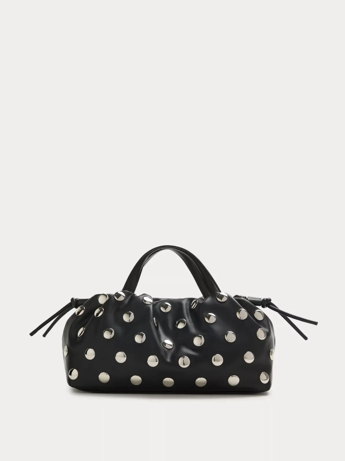 Black leather studded bag