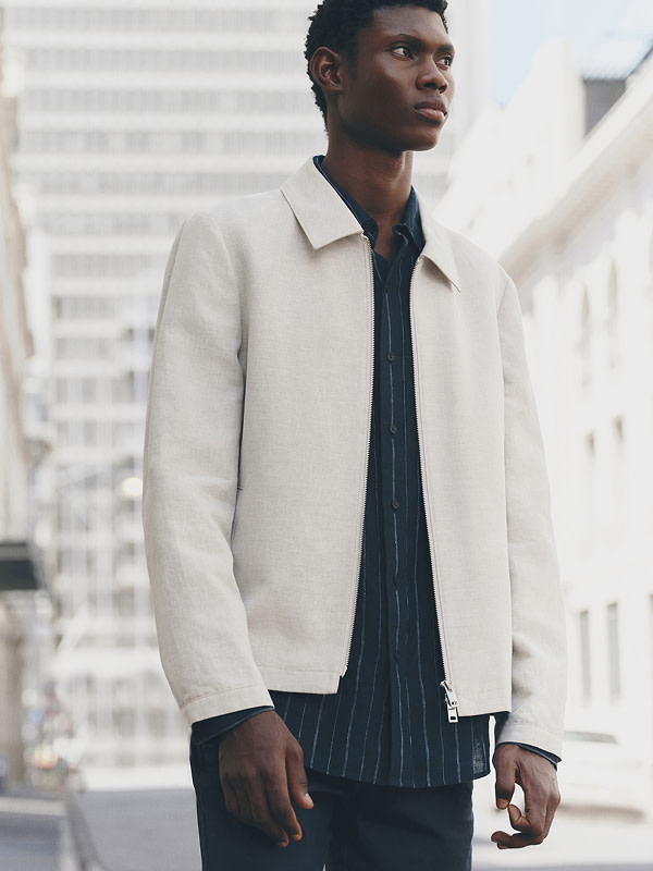 Man wearing white jacket