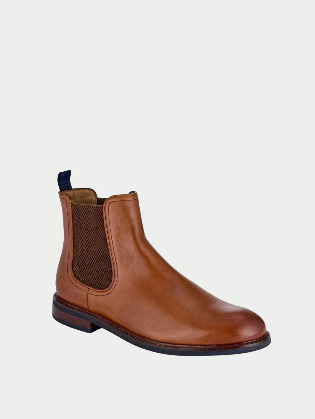 A cut out of a tan Chelsea boot by Jones Bootmaker