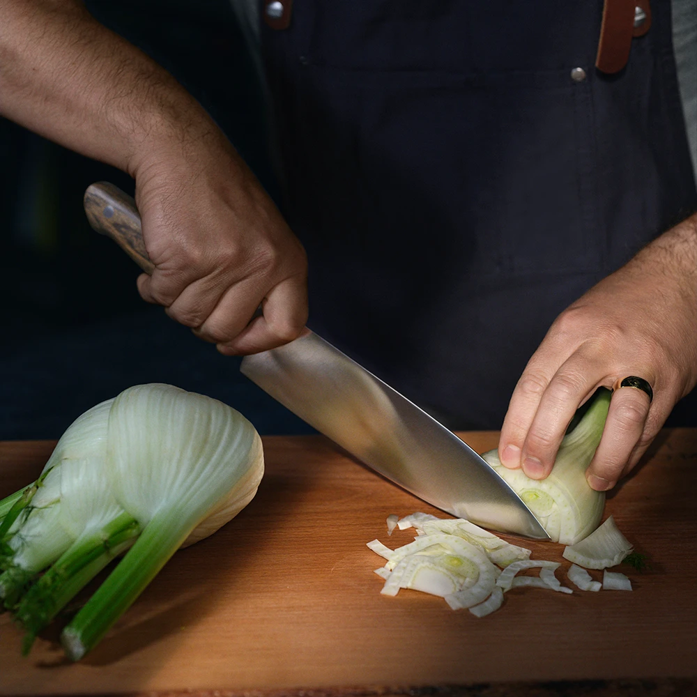 Tom Kerridge chopping fennel