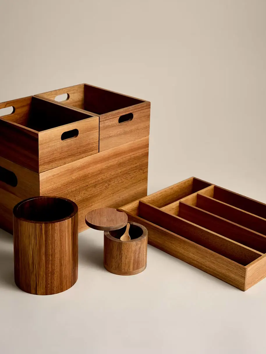 Wooden storage containers