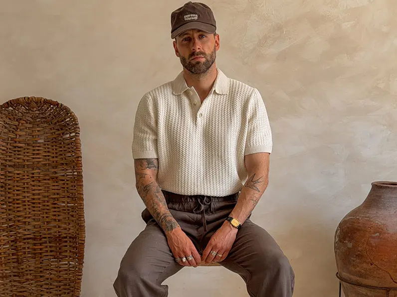 Thomas Lloyd in neutral outfit