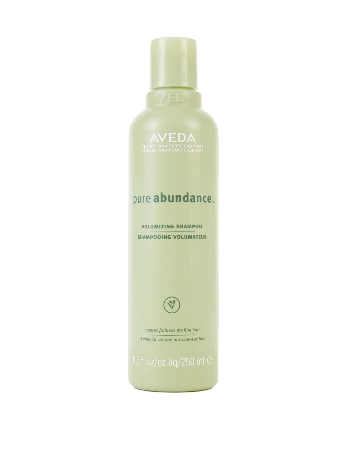 Volumising shampoo in light green bottle