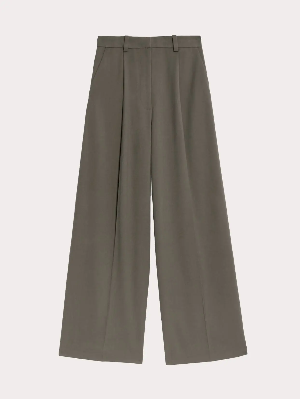 Pleated wide-leg trousers 