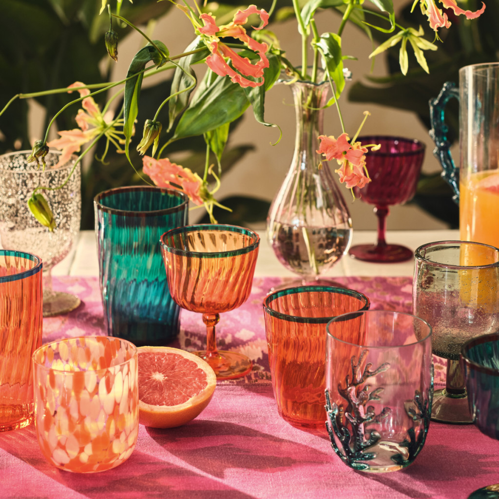 Selection of colourful glassware. Read the feature