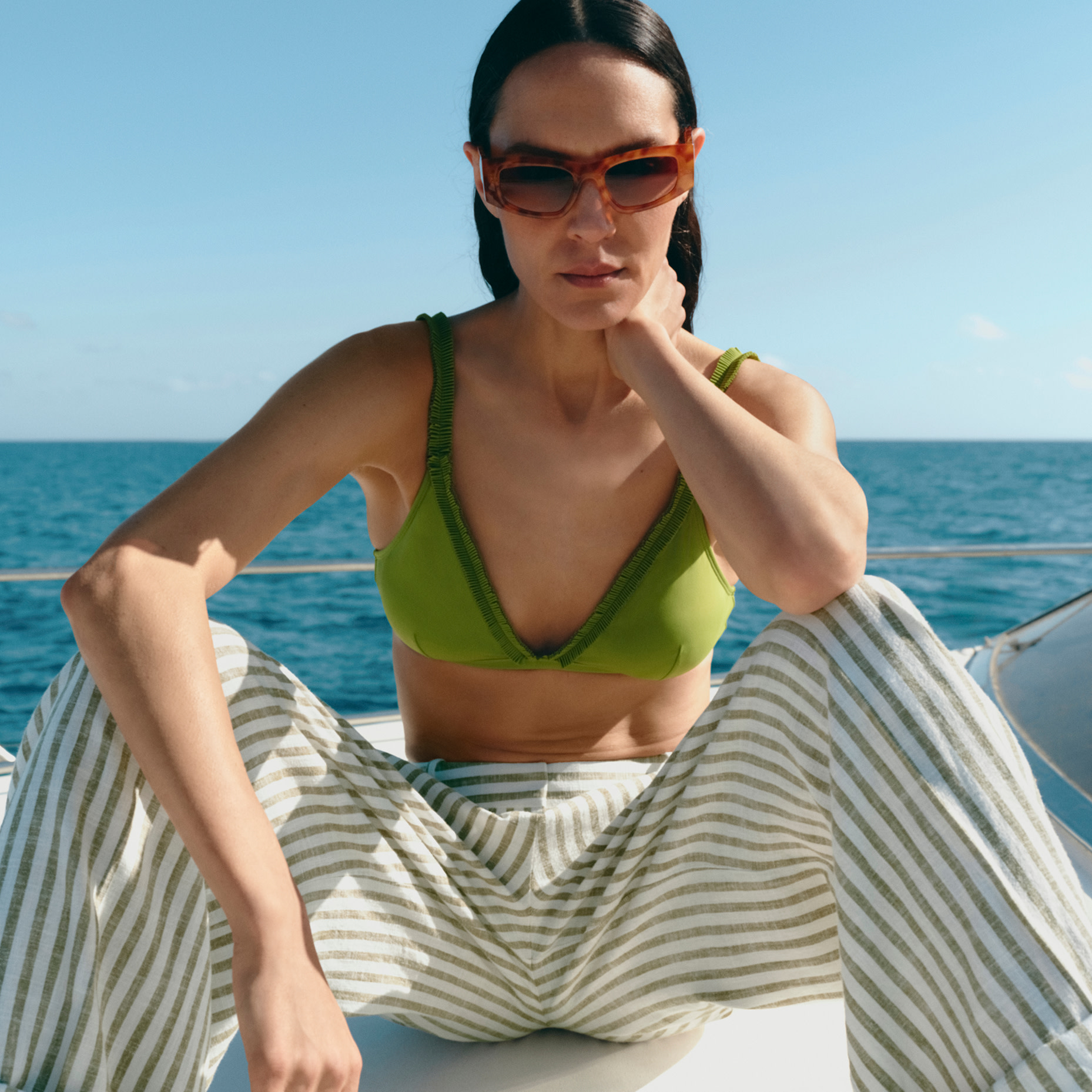 Women wearing holiday shop clothes