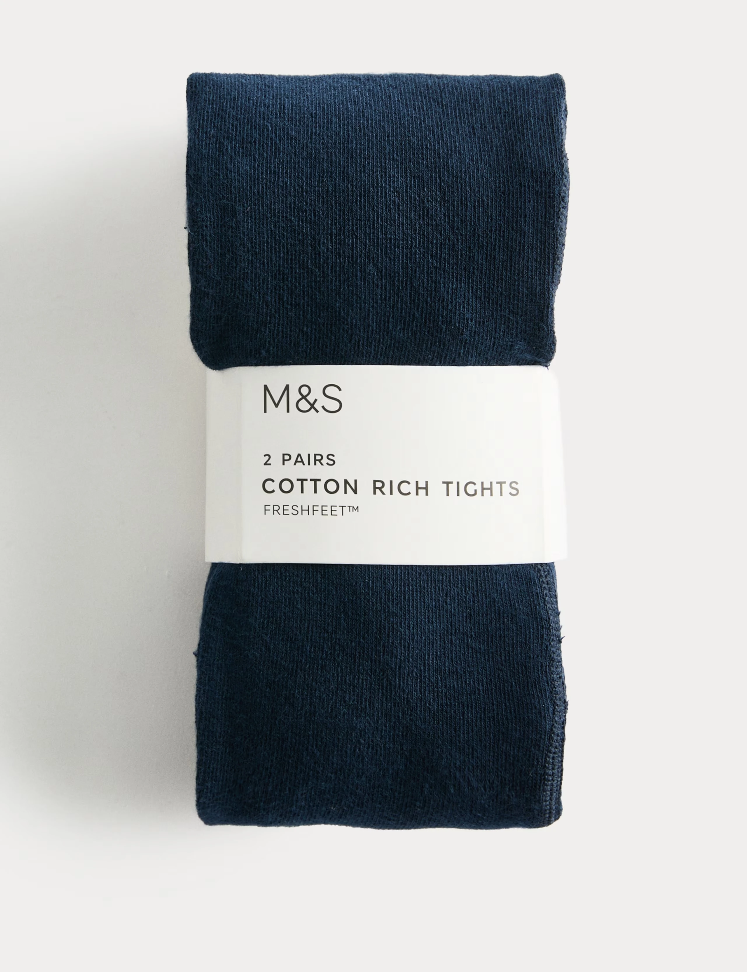Pack of two navy blue school tights.