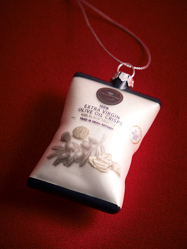 Glass Truffle Crisps Novelty Bauble