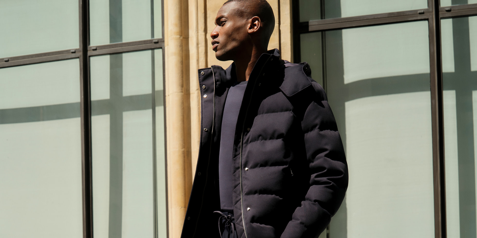 Man wearing black jacket