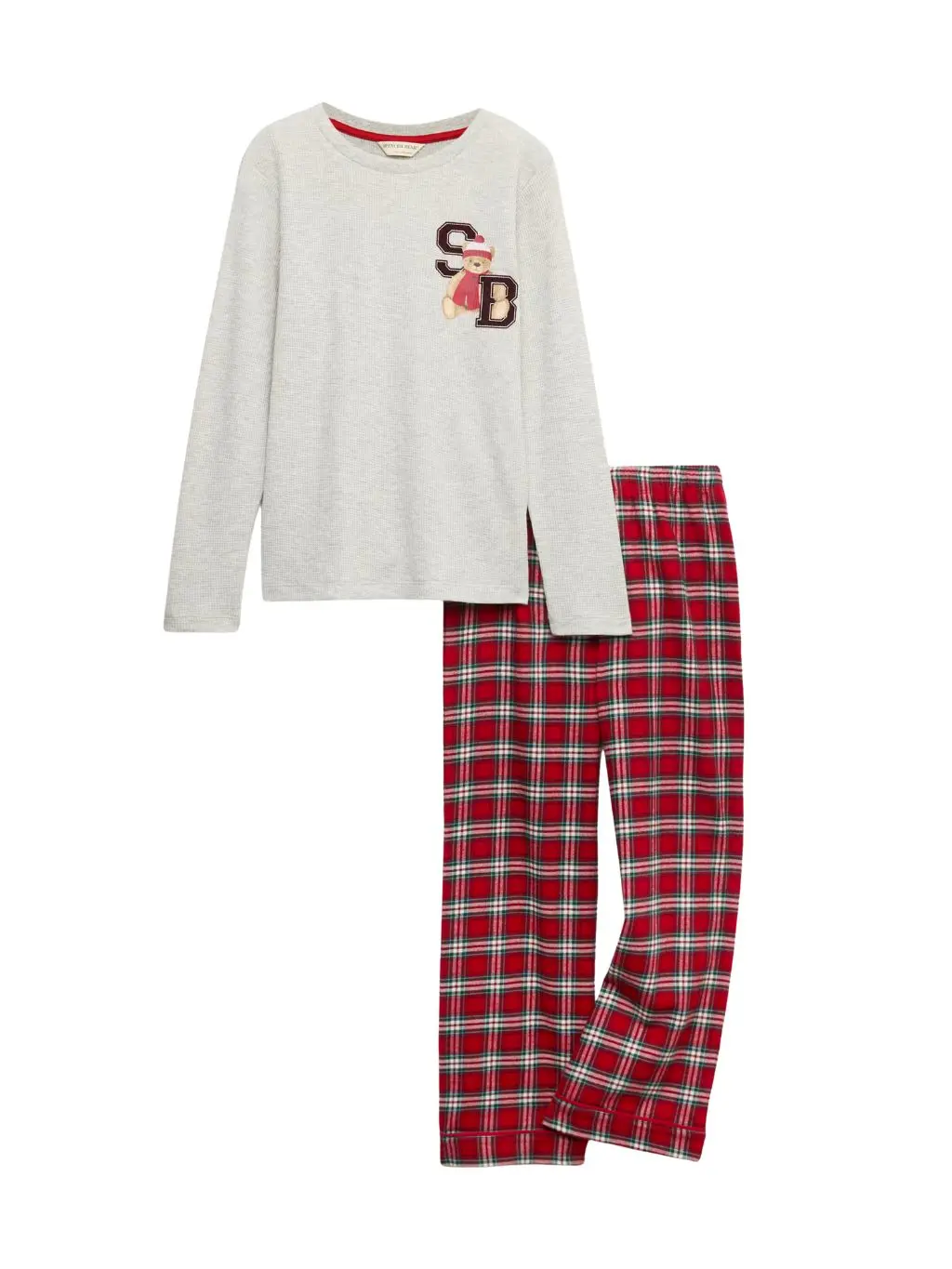 A cutout of Spencer Bear Christmas Pyjamas