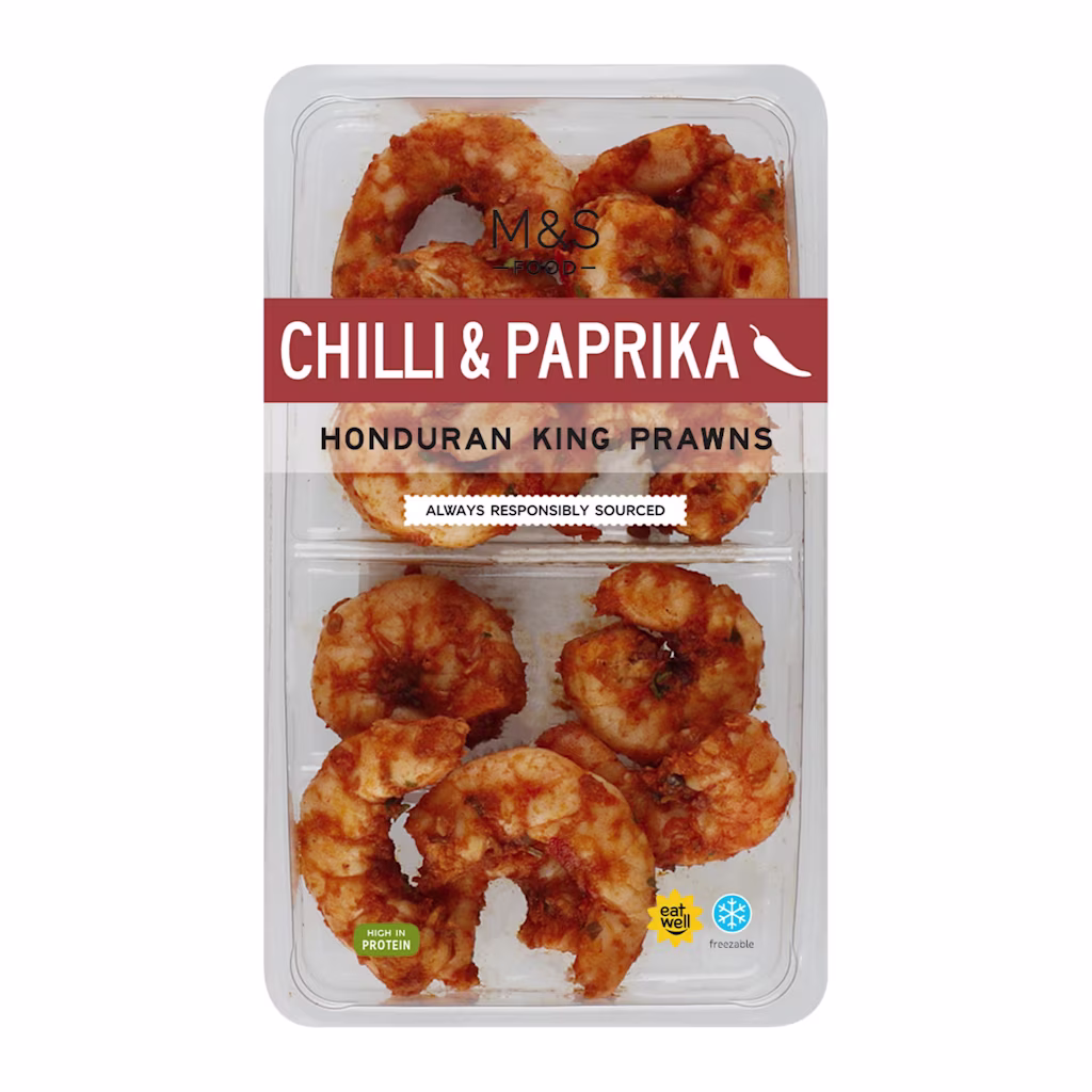 Chilli and Paprika Honduran King Prawns
