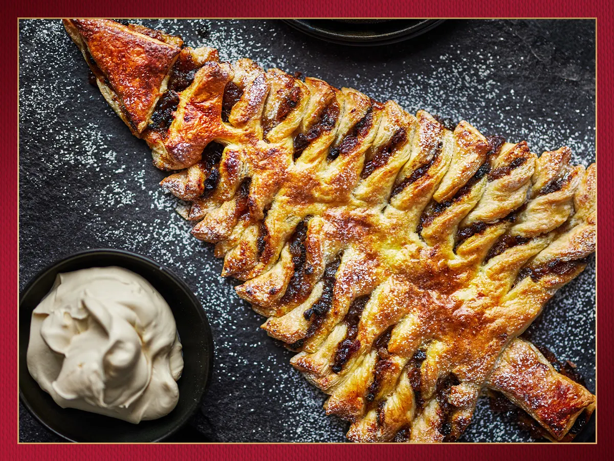 Puff pastry Christmas tree