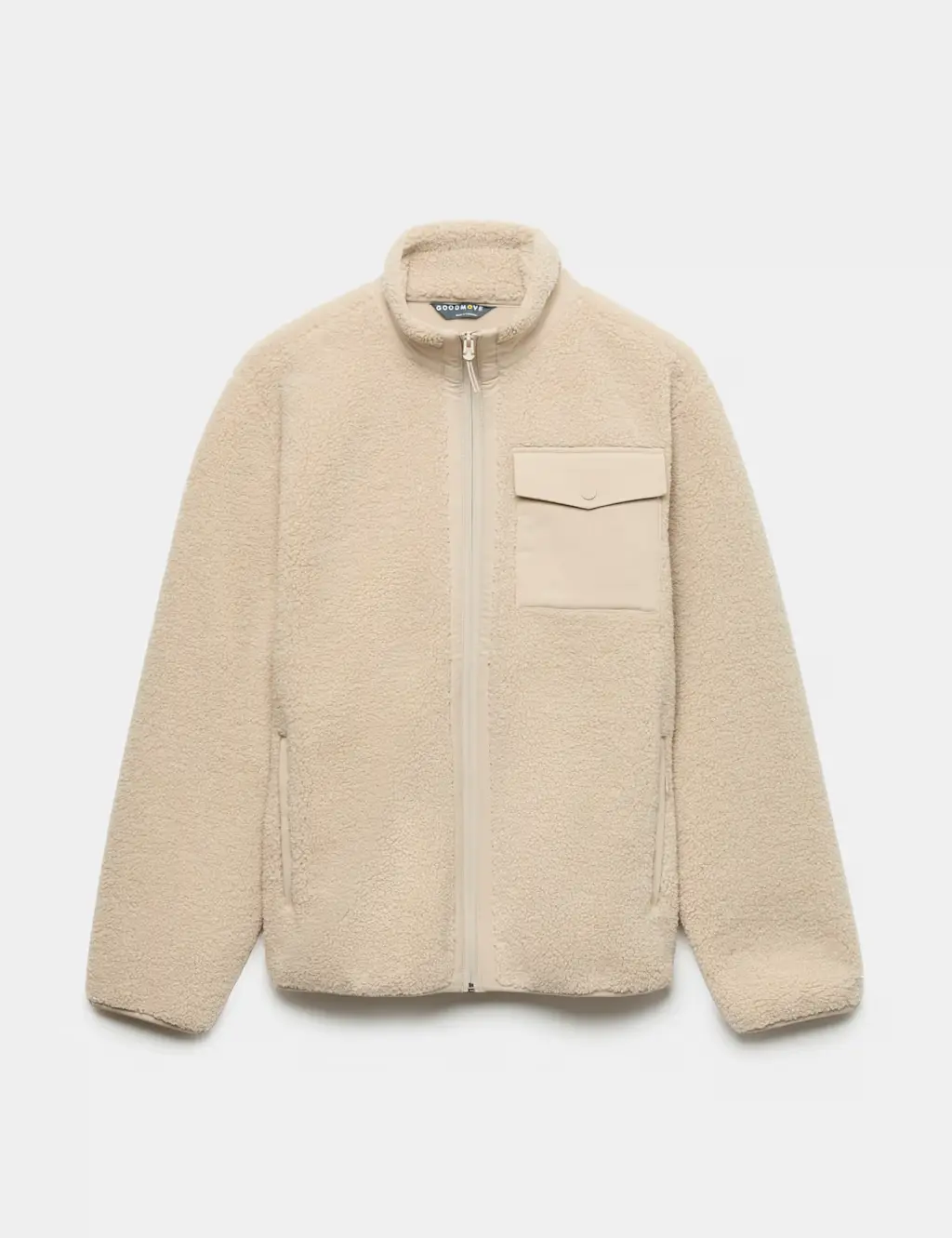 Fleece Windproof Zip Up Funnel Neck Jacket