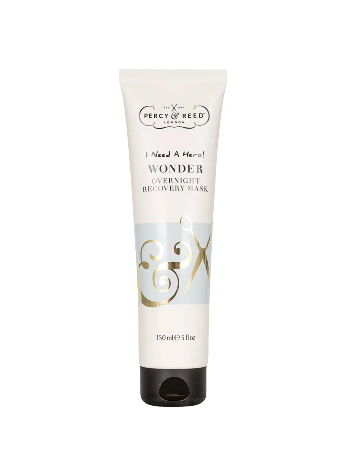 Hair recovery mask in white bottle