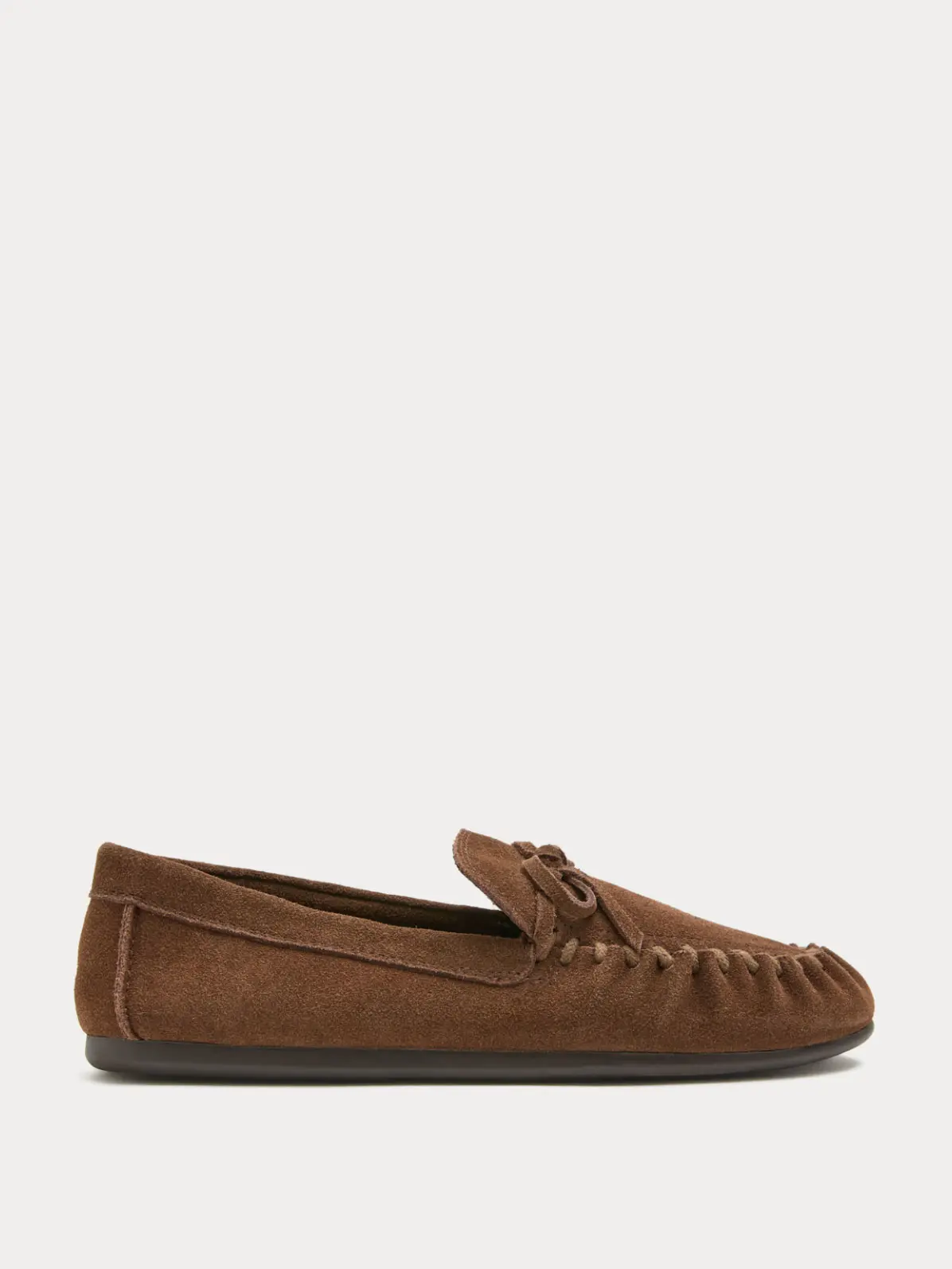 Brown suede loafer