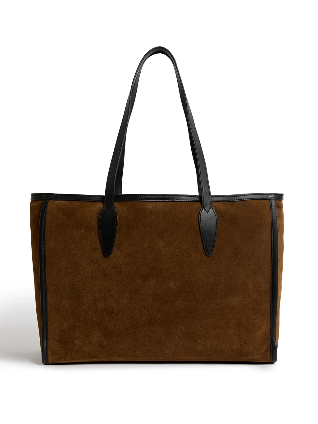 Autograph tan suede top handle bag