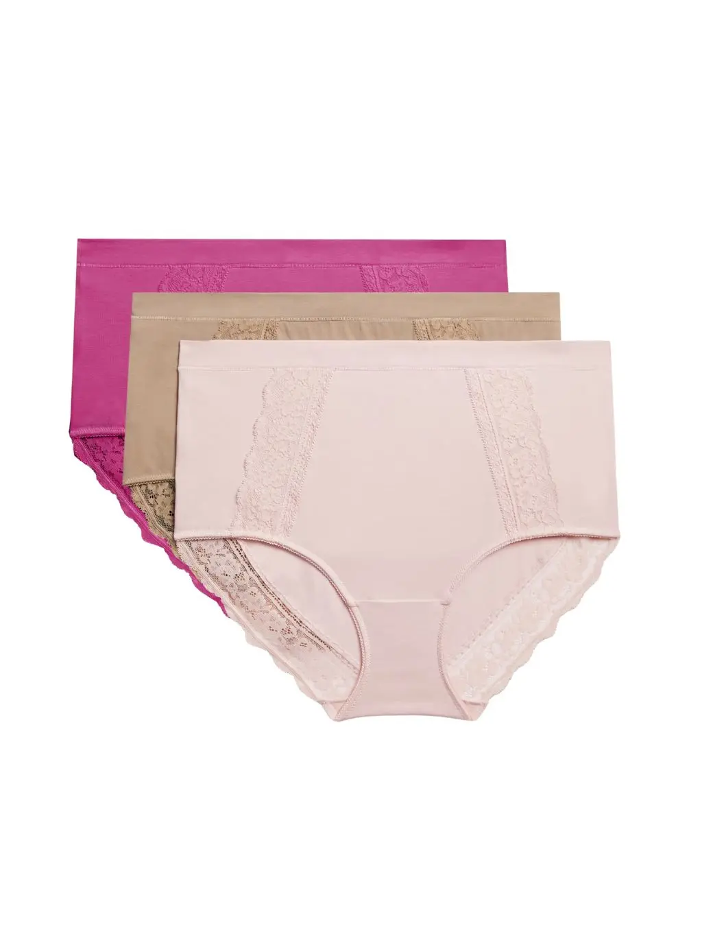 a pack of lace full stoma briefs from M&S
