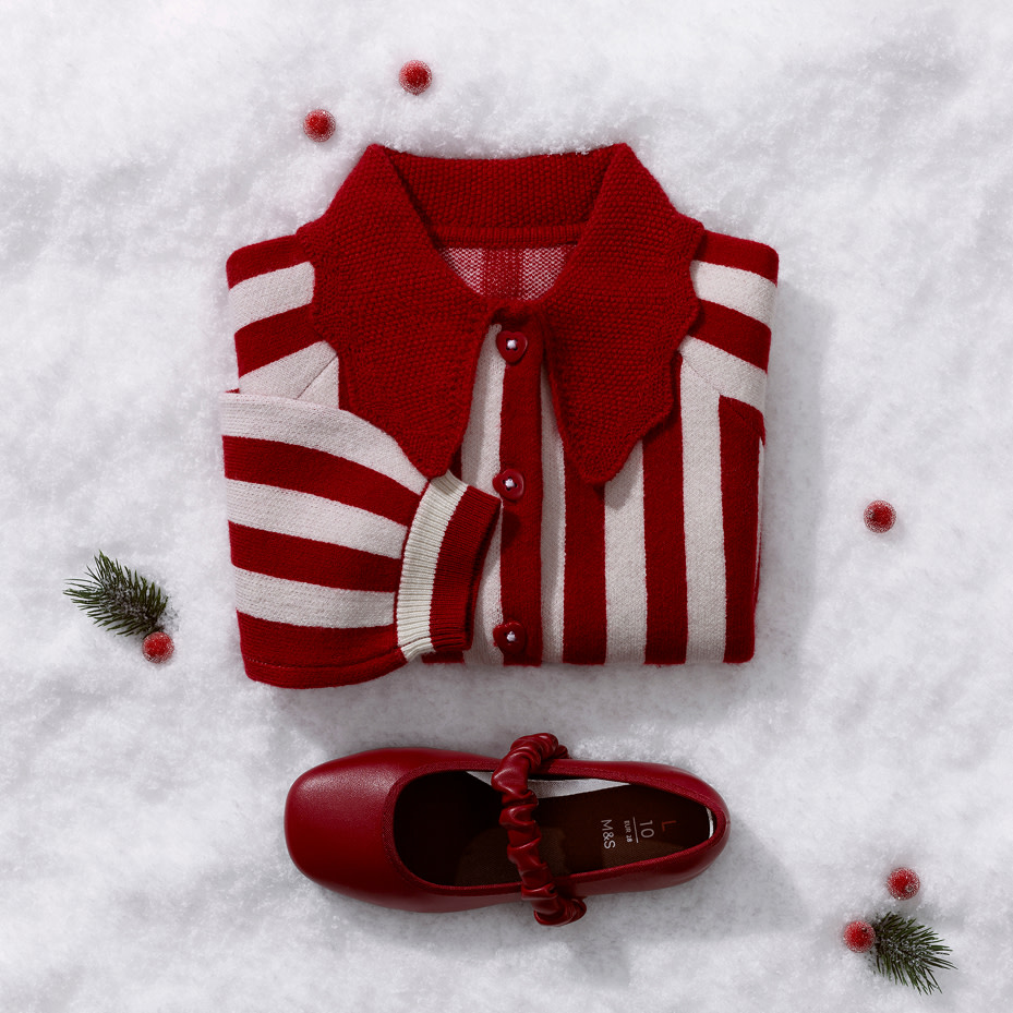 Striped red and white jumper for kids