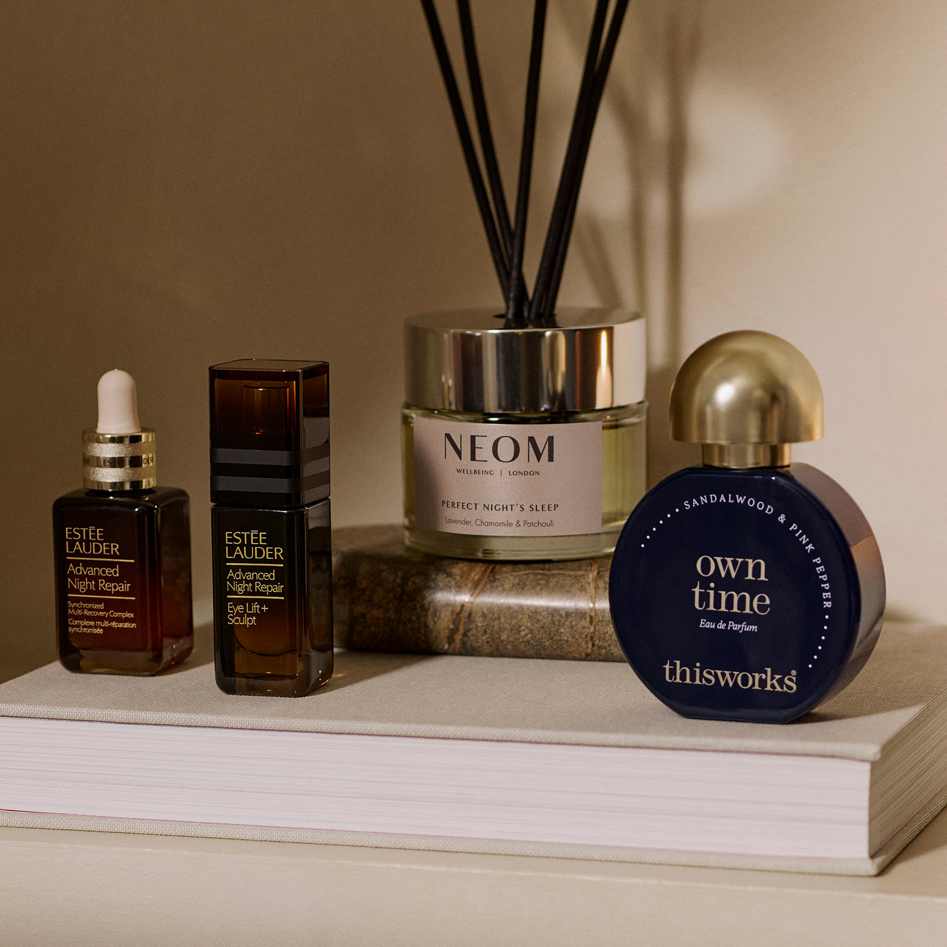 Selection of beauty products. Shop Wellness