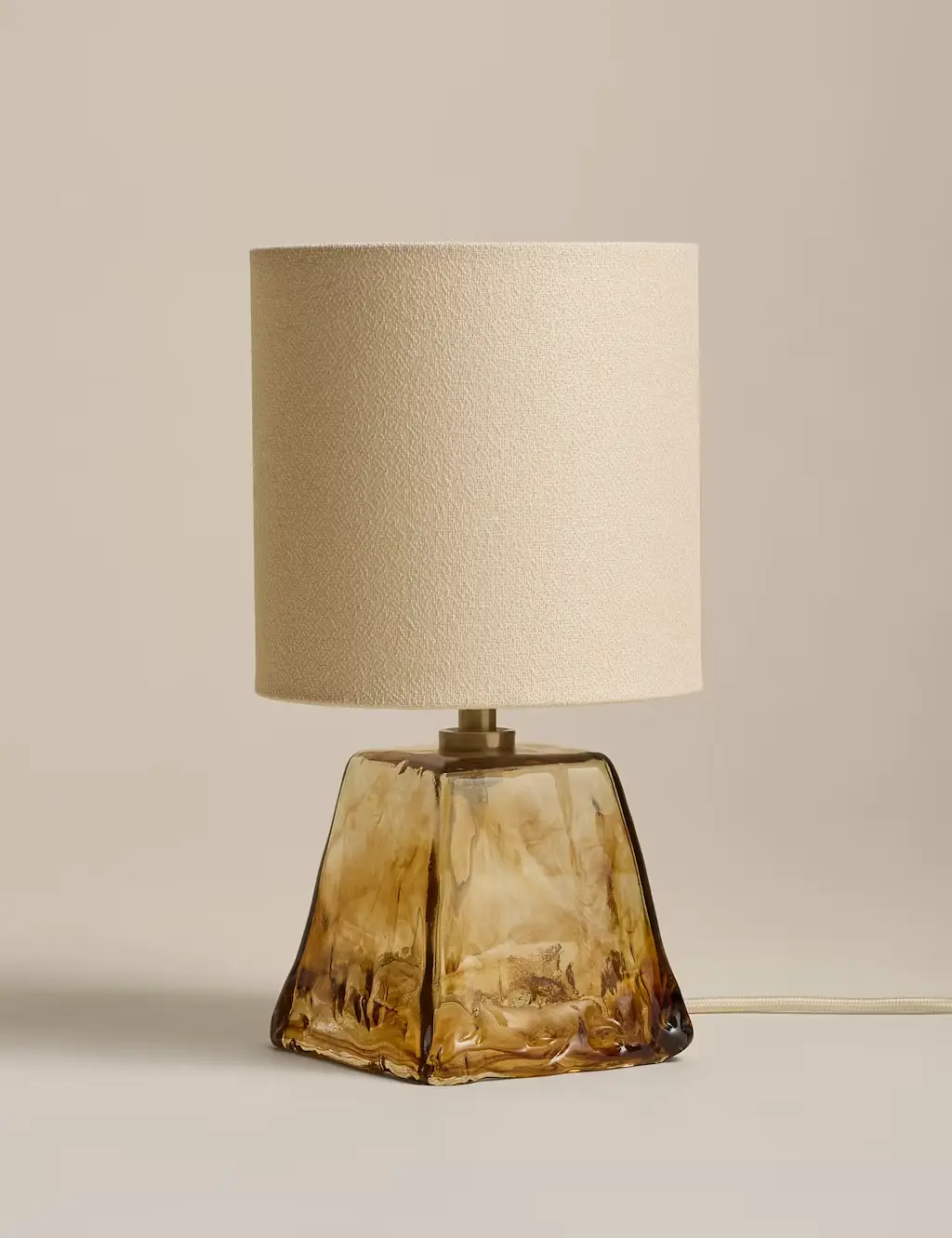 Glass small table lamp