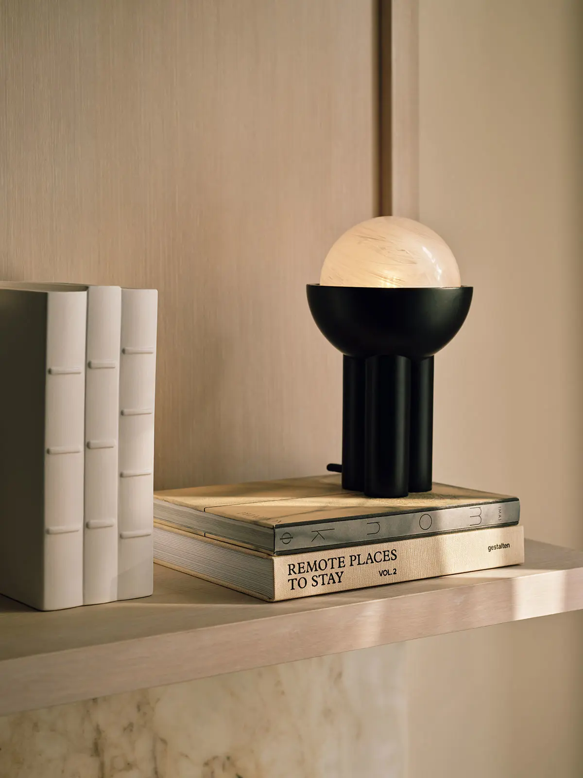 Lamp and books