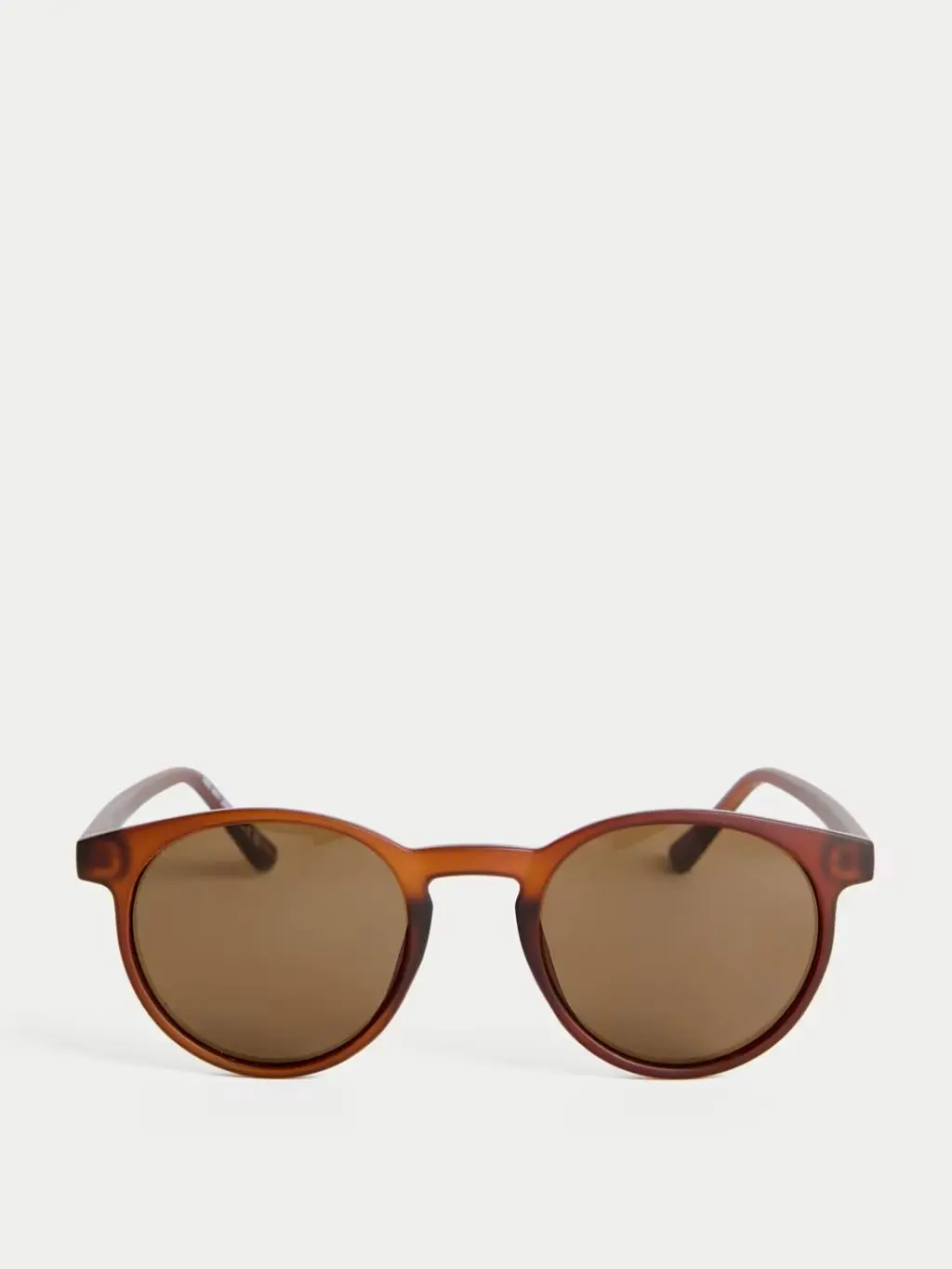 A cutout of brown round sunglasses for men by M&S