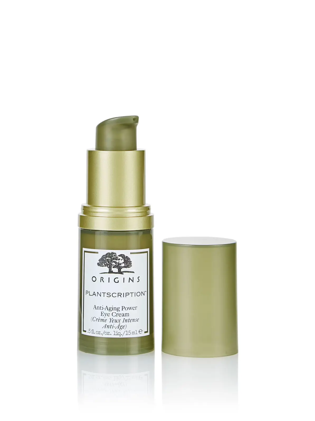 Image of eye cream in green bottle 