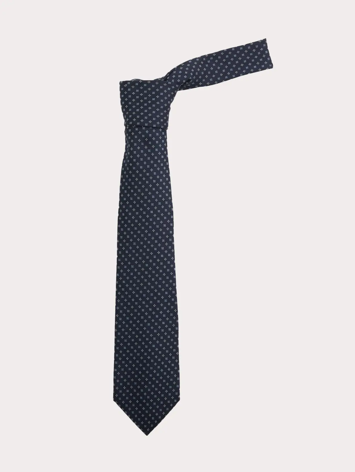 Navy patterned tie