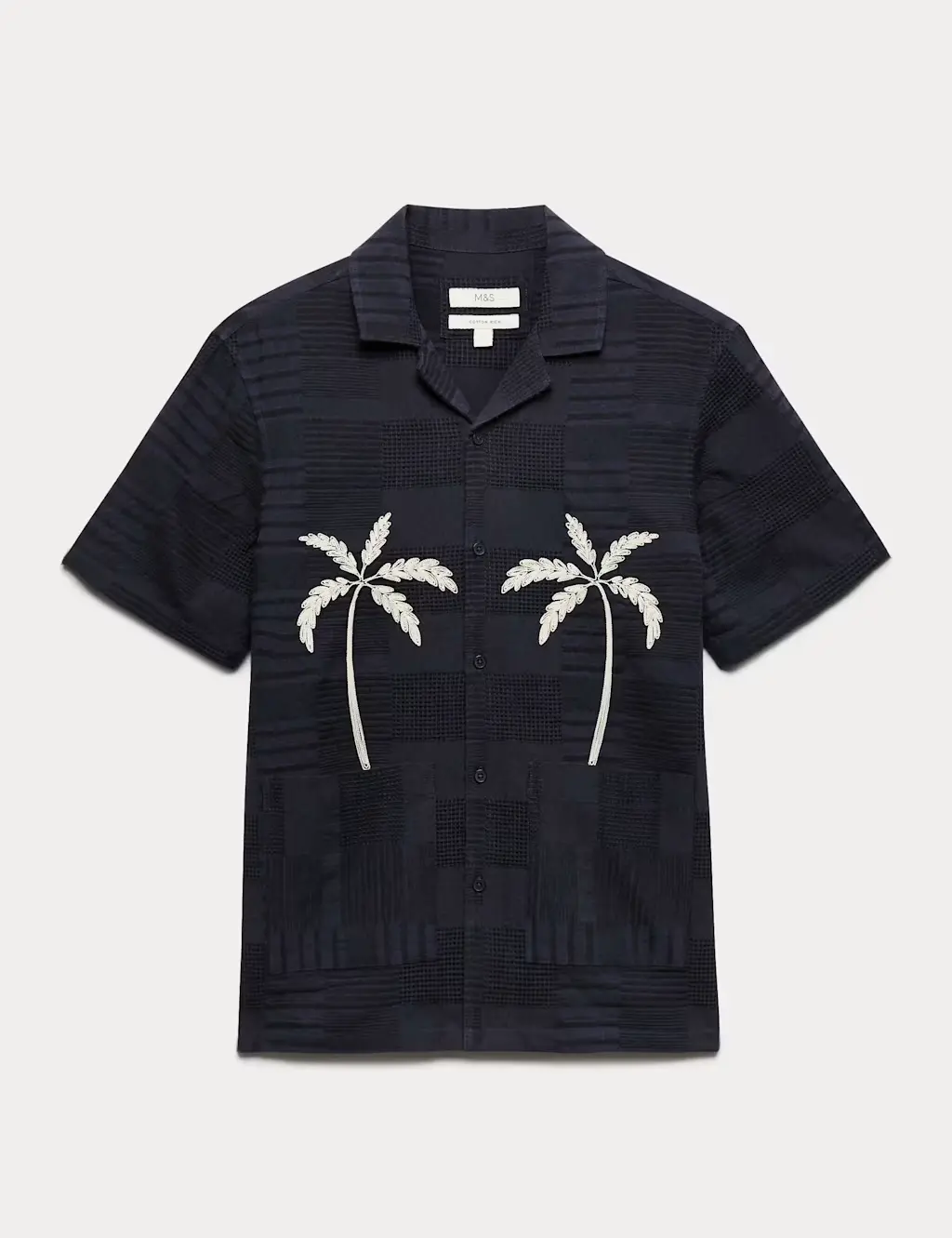 Regular Fit Cotton Rich Textured Shirt