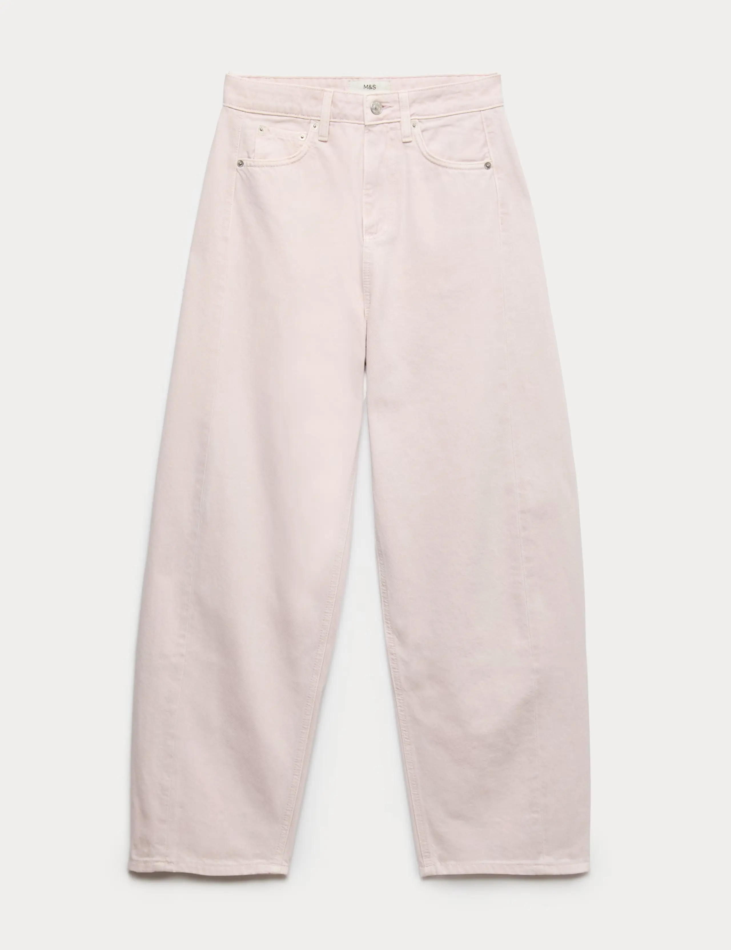 Mid Rise Barrel Jeans
