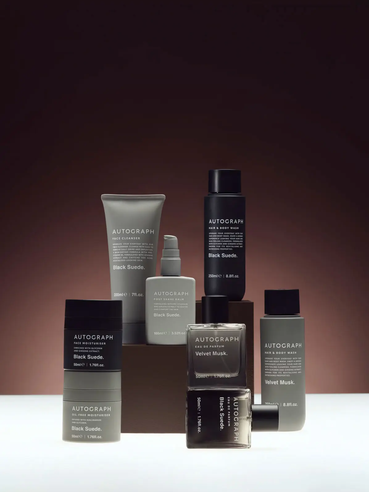 Men's skincare products 